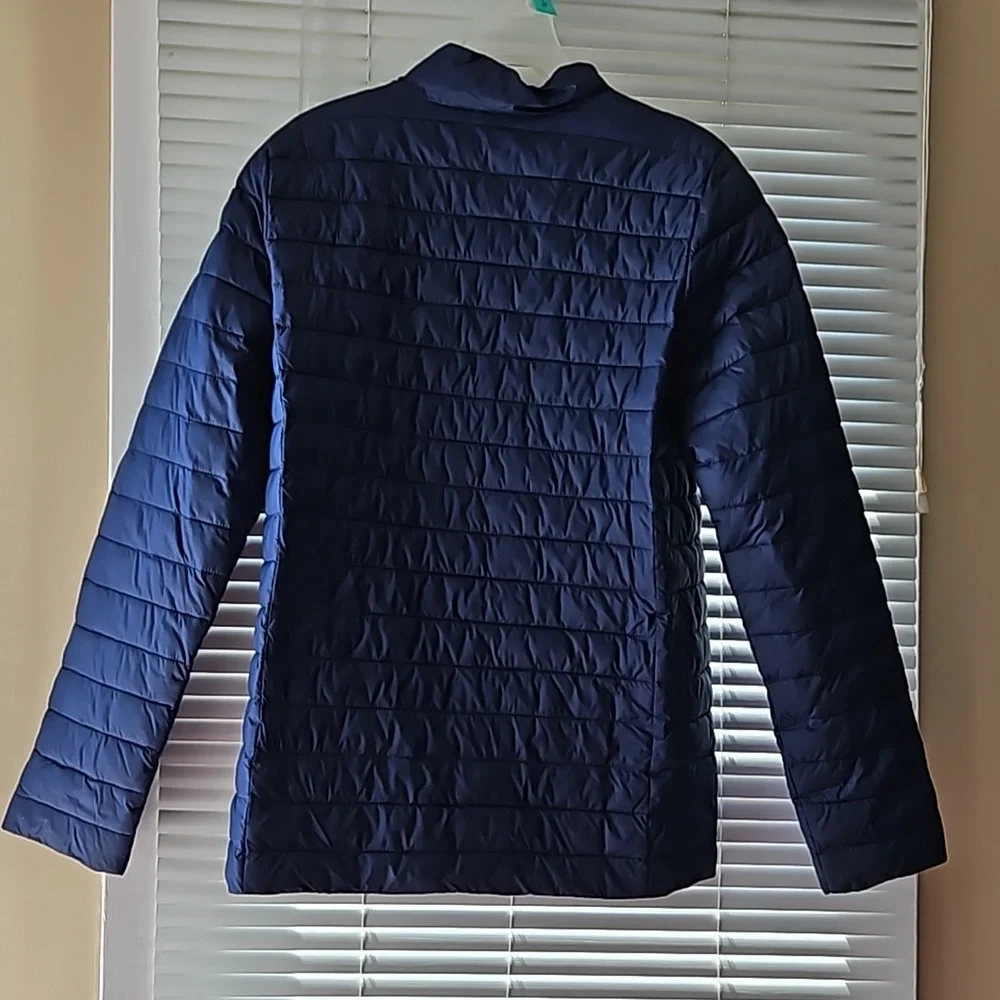 Lands End Girls Sz XLG Navy Lightweight Packable Puffer